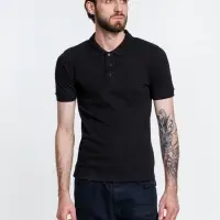 Рубашка поло мужская Adam, черная, размер S