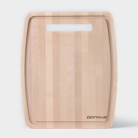 Доска разделочная с желобом Доляна, 30&times;25&times;0,8 см, массив берёзы