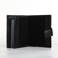 Портмоне мужское на магните 3 в 1, отдел для автодокументов, паспорта, цвет чёрный Портмоне мужское на магните 3 в 1, отдел для автодокументов, паспорта, цвет чёрный