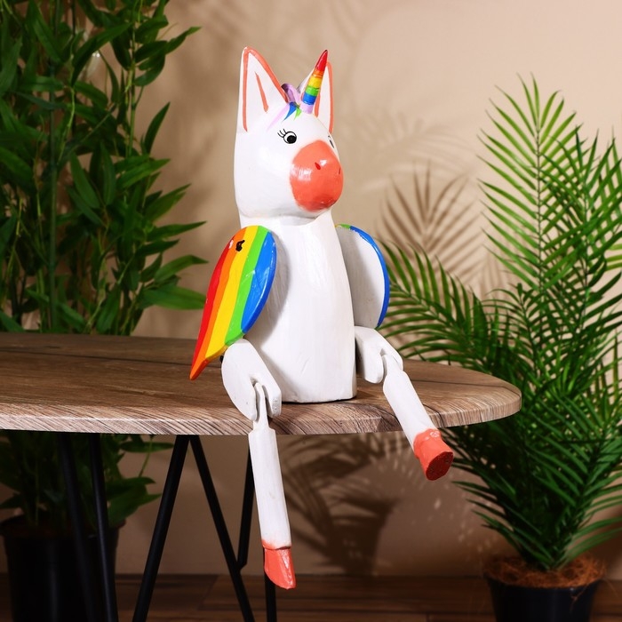 Сувенир Сувенир "Единорог" висячие лапки, дерево 40 см