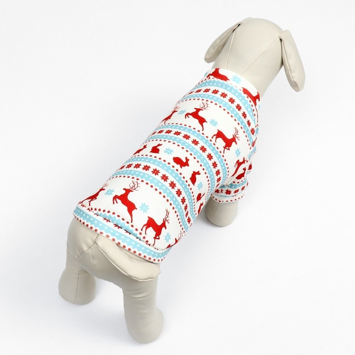 Толстовка Толстовка "Олени", размер S (ДС 25, ОШ 25, ОГ 35 см), белая