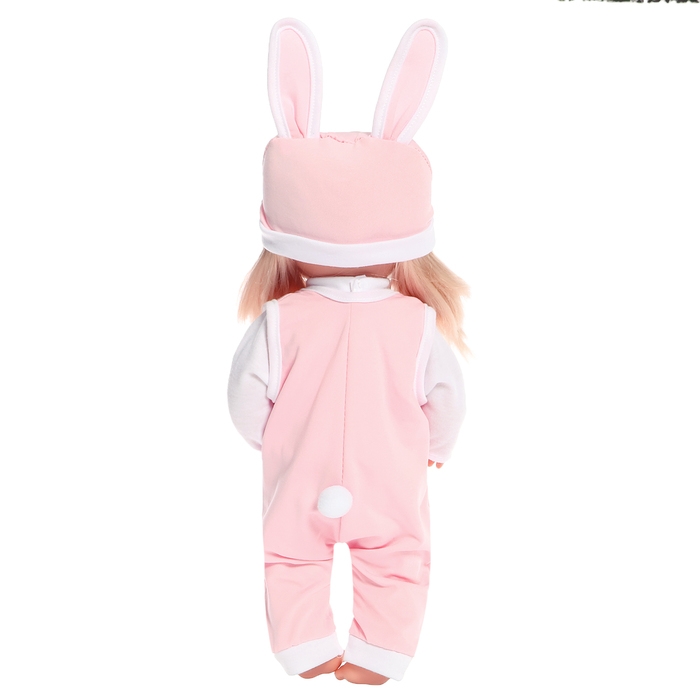 Одежда для пупсов &laquo;Зайчик&raquo;: кофта, комбинезон и шапочка