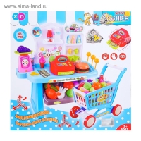 Игровой модуль &laquo;Продуктовая лавка&raquo; с тележкой, 65 предметов, МИКС