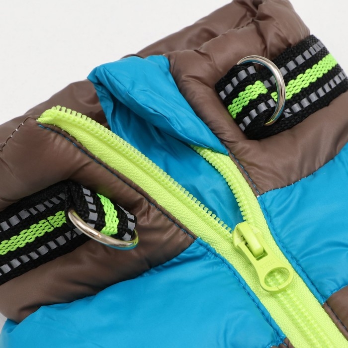 Куртка для собак на молнии, размер 8 (ДС 23 см, ОГ 30, ОШ 22 см), серо-голубая Куртка для собак на молнии, размер 8 (ДС 23 см, ОГ 30, ОШ 22 см), серо-голубая