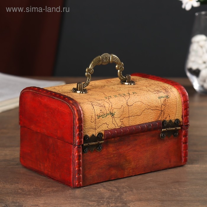 Шкатулка дерево сундучок Шкатулка дерево сундучок "Карта странника" 10,5х15х9 см