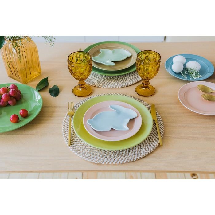 Блюдо керамическое сервировочное Доляна &laquo;Милашки. Зайка&raquo;, 17,8&times;12,7&times;1,5 см, цвет голубой