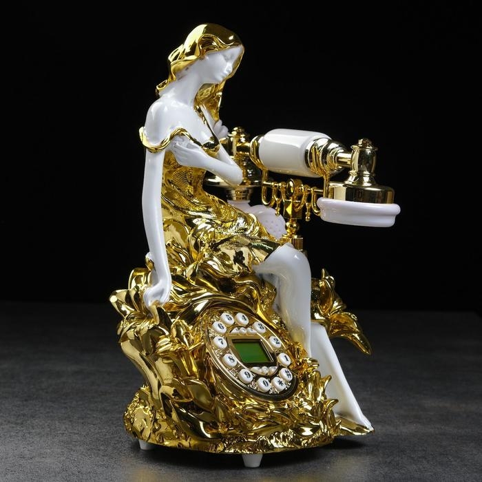 Ретро-телефон Ретро-телефон "Девушка и лилия"