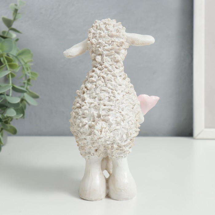Сувенир полистоун Сувенир полистоун "Барашек с малышом и цветком" 17х11,5х9 см