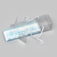 Кондитерская упаковка под рулет "С Новым годом!", 22,5 х 7,8 х 7,8 см