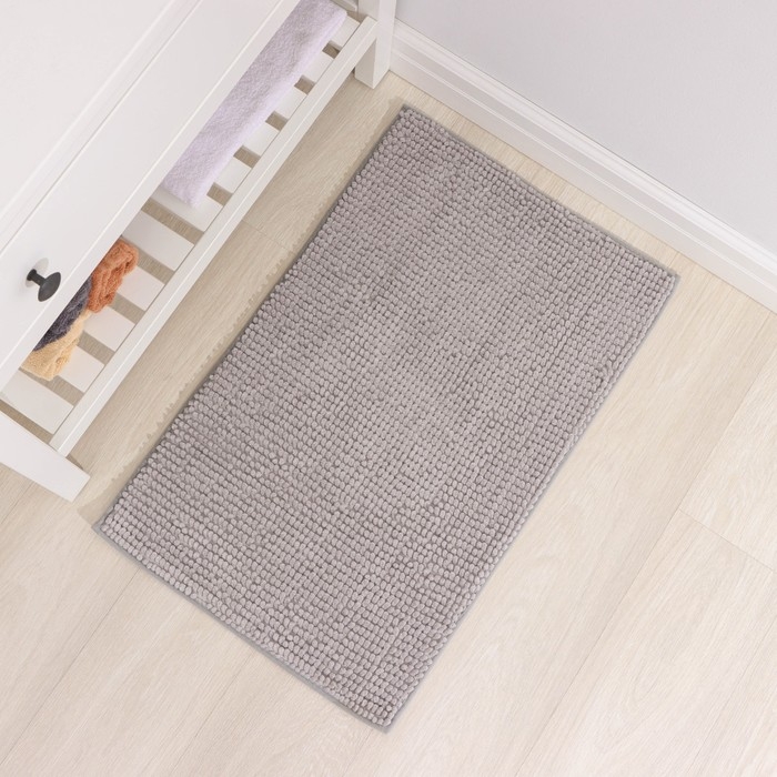 Коврик для дома Доляна «Букли», 50×80 см, цвет светло-серый Коврик для дома Доляна «Букли», 50×80 см, цвет светло-серый