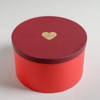 Набор шляпных коробок для цветов 3 в 1, упаковка подарочная, &laquo;Красный&raquo;, 18 х 13 см - 25 х 15 см