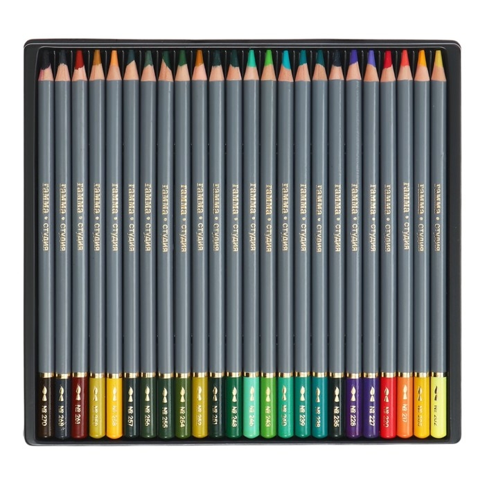 Карандаши акварельные Гамма "Студия" 72 цвета, грифель 3.8 мм, картонная коробка, 110822_72