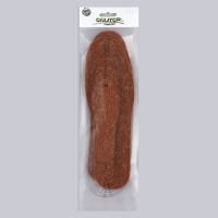 Стельки для обуви, утеплённые, универсальные, р-р RU до 42 (р-р Пр-ля до 45), 27 см, пара, цвет коричневый