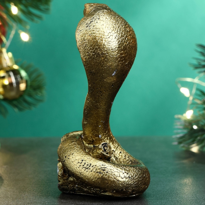 Новый год. Символ 2025. Фигура Новый год. Символ 2025. Фигура "Змея Серафима" золото, 10х6х6см