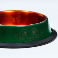 Миска с нескользящим основанием декоративная цветная, 230 мл, зелёная Миска с нескользящим основанием декоративная цветная, 230 мл, зелёная