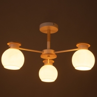 Люстра "Паула" 3х60Вт Е27 Белый, дерево 58х58х30см Люстра "Паула" 3х60Вт Е27 Белый, дерево 58х58х30см