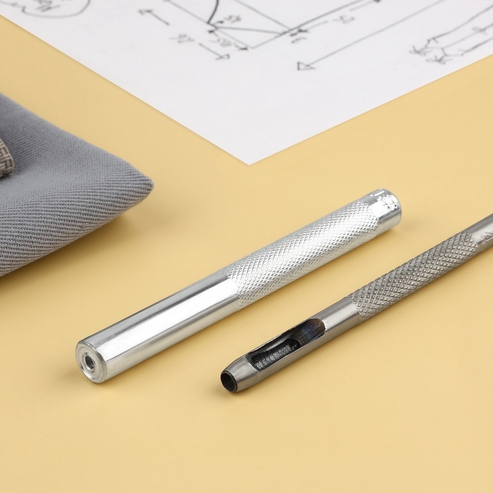 Набор инструментов для ручной установки люверсов №2, d = 4 мм, с колодцем Набор инструментов для ручной установки люверсов №2, d = 4 мм, с колодцем