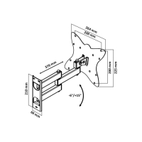 Кронштейн LE'STER LST-201.05, для ТВ,наклонно-поворотный,10-55",117-383 мм от стены,черный Кронштейн LE'STER LST-201.05, для ТВ,наклонно-поворотный,10-55",117-383 мм от стены,черный