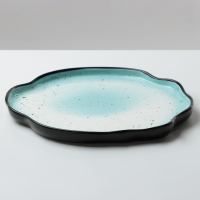 Тарелка керамическая неровный край &laquo;Синяя&raquo;, 27 см, цвет синий