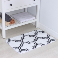 Коврик Доляна &laquo;Вензель&raquo;, 50&times;80 см, цвет белый