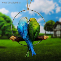 Подвесной декор "Пара попугаев" 18,5х6,5х22см Подвесной декор "Пара попугаев" 18,5х6,5х22см