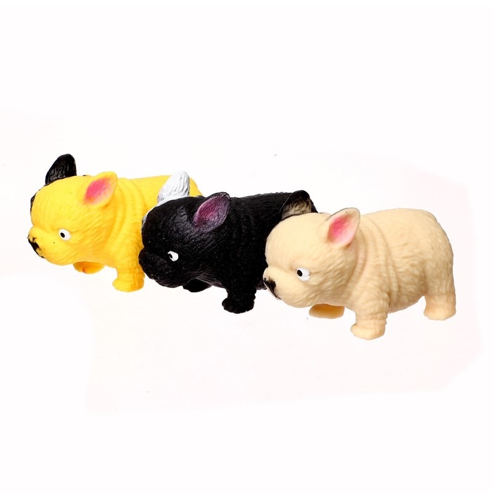 Мялка-тянучка &laquo;Собака&raquo; с песком, цвета МИКС