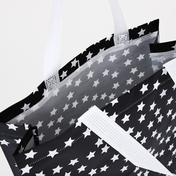 Сумка хозяйственная без застёжки, цвет чёрный Сумка хозяйственная без застёжки, цвет чёрный