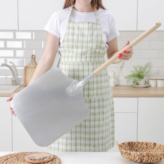 Лопата для пиццы из нержавеющей стали &laquo;Общепит&raquo;, 96&times;35,5&times;2 см, полотно 35,5&times;40 см, толщина 1,5 мм