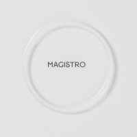 Тарелка фарфоровая обеденная Magistro &laquo;Цветок&raquo;, d=25 см, цвет белый