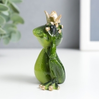Сувенир полистоун лак "Лягушка-квакушка в короне" МИКС 8,3х7,5х5 см