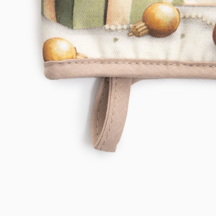 Новый год.Варежка-прихватка Этель "Замурчательных подарков"  15х28см,саржа, 100% хл, ватин 250г/м2