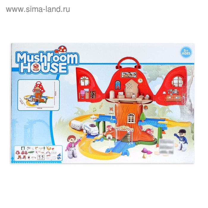 Железная дорога «Грибной домик», световые и звуковые эффекты, работает от батареек Железная дорога «Грибной домик», световые и звуковые эффекты, работает от батареек