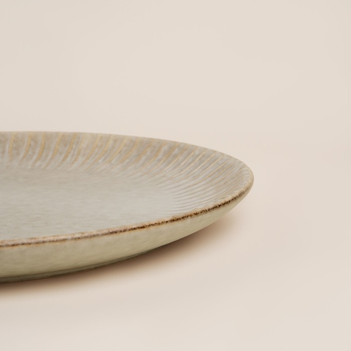 Набор тарелок фарфоровых SL Home &laquo;Монти&raquo;, d=21 см, цвет серый