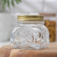 Банка для сыпучих продуктов стеклянная &laquo;Хоммейд&raquo;, 300 мл, с металлической крышкой