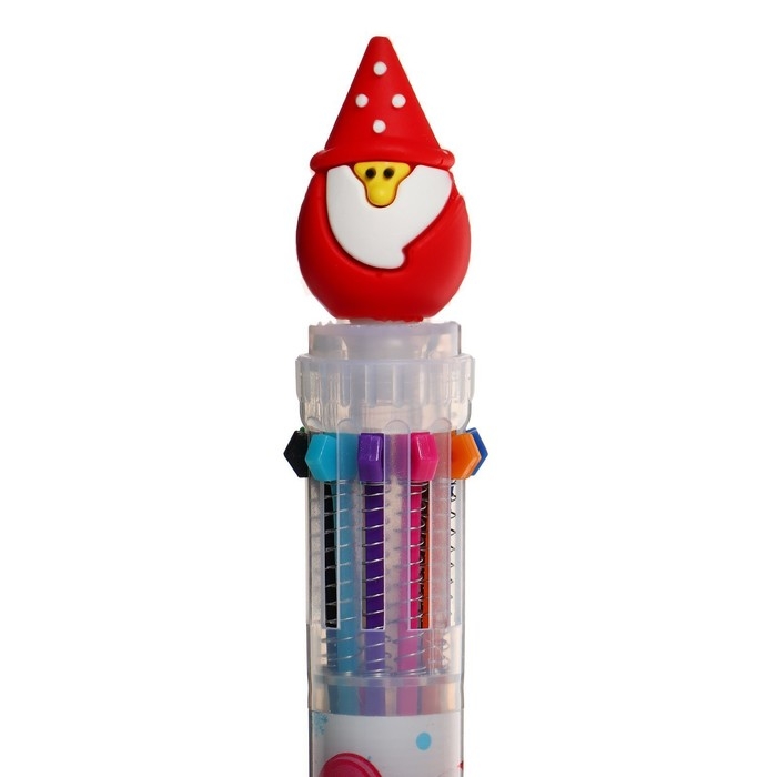 Новый год. Ручка шариковая автоматическая Calligrata, 10 цветов, МИКС Новый год. Ручка шариковая автоматическая Calligrata, 10 цветов, МИКС