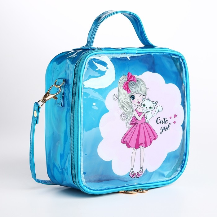 Сумка детская для девочки на молнии, цвет голубой Сумка детская для девочки на молнии, цвет голубой