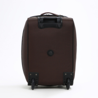 Чемодан малый 52 л (S), &laquo;Фабрика КАРТЕКС&raquo;, отдел на молнии, с расширением, наружный карман, 2 колеса, цвет коричневый