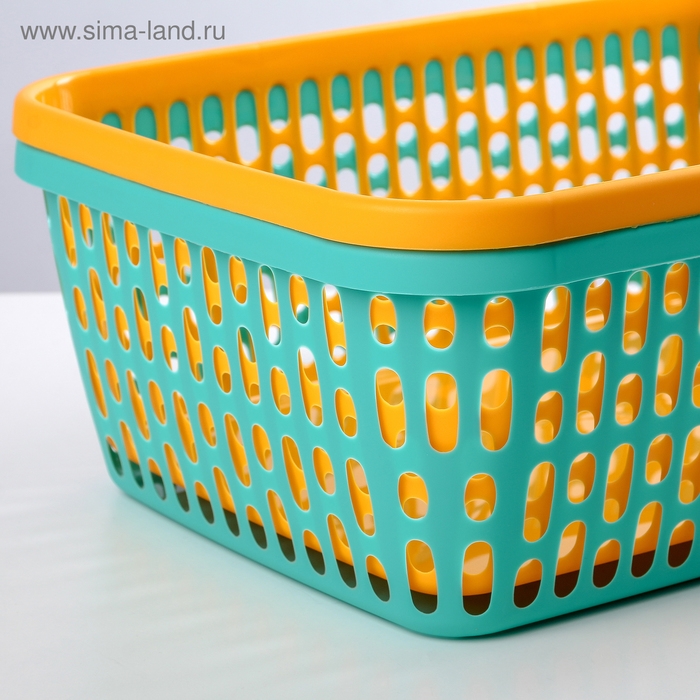 Корзина для хранения, 35×25×12 см, цвет МИКС Корзина для хранения, 35×25×12 см, цвет МИКС