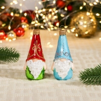 Ёлочное украшение "Веселый бородач 1", в подарочной упаковке h-10см  МИКС