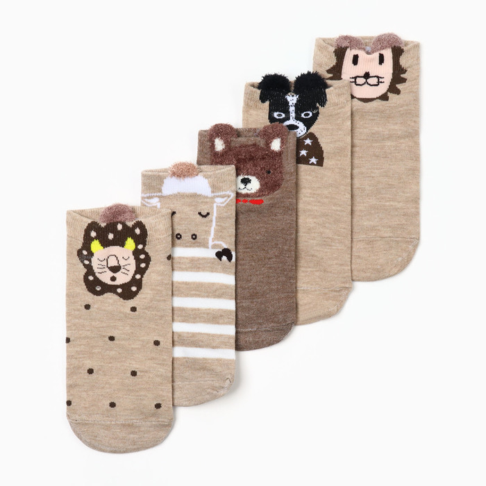 Набор носков Набор носков "Safari dream" 5 пар, 22-24 см, хлопок