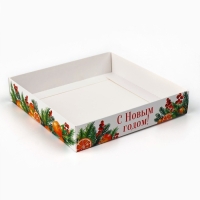 Коробка для кондитерских изделий &laquo;Аромат праздника&raquo;, 15 х 15 х 20 см, Новый год