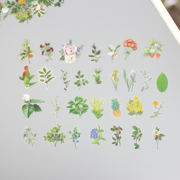 Наклейки для творчества пластик PVC "Воспоминания о путешествии" набор 60 шт 10х14 см