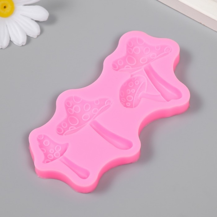 Молд силикон Молд силикон "Мухоморы" 3 предмета 1х12,5х6,5 см