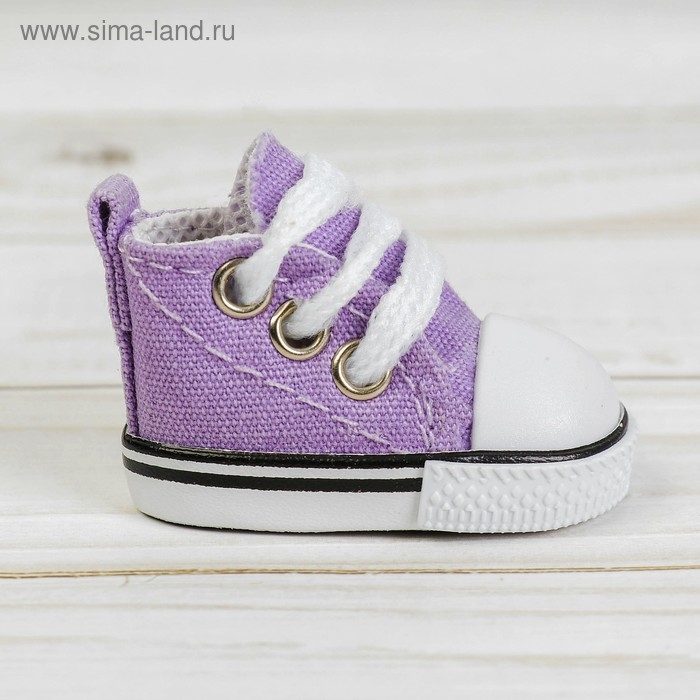 Кеды для кукол, длина подошвы 5 см, цвет фиолетовый Кеды для кукол, длина подошвы 5 см, цвет фиолетовый