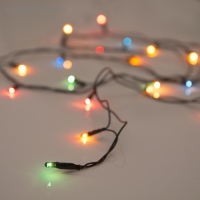 Гирлянда &laquo;Нить&raquo; 1.2 м, IP20, тёмная нить, 20 ламп, свечение мульти, 220 В