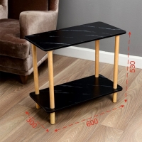 Столик журнальный, дерево, 60х30х53 см, чёрный Столик журнальный, дерево, 60х30х53 см, чёрный