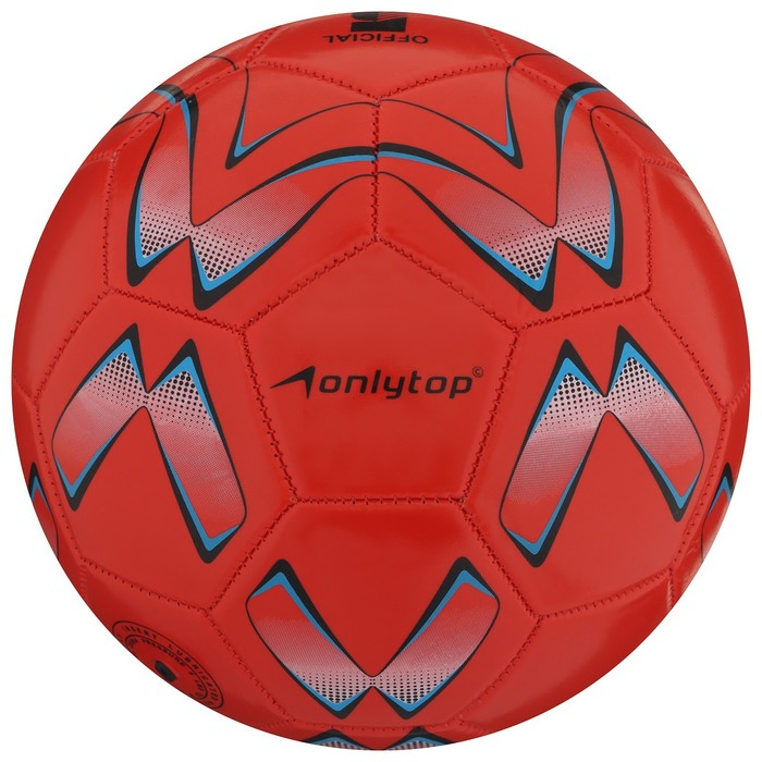 Футбольный мяч ONLYTOP, машинная сшивка, 32 панели, р. 5, PVC, цвет МИКС