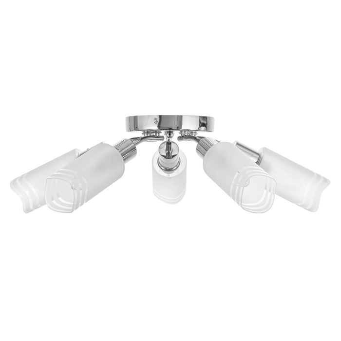 Люстра потолочная Адель 5х40Вт Е14 Хром 52x52x19 см