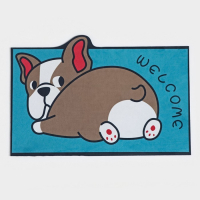 Коврик влаговпитывающий придверный Доляна &laquo;Бульдог&raquo;, без окантовки, 38&times;57 см, цвет синий