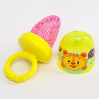 Ниблер с текстильной сеточкой &laquo;Чудо-ребёнок&raquo;, цвет жёлтый, сетка - цвет МИКС